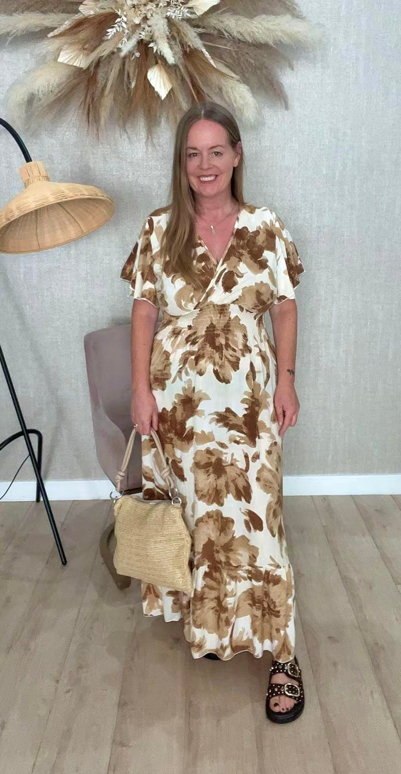 Leila Angel sleeve dress