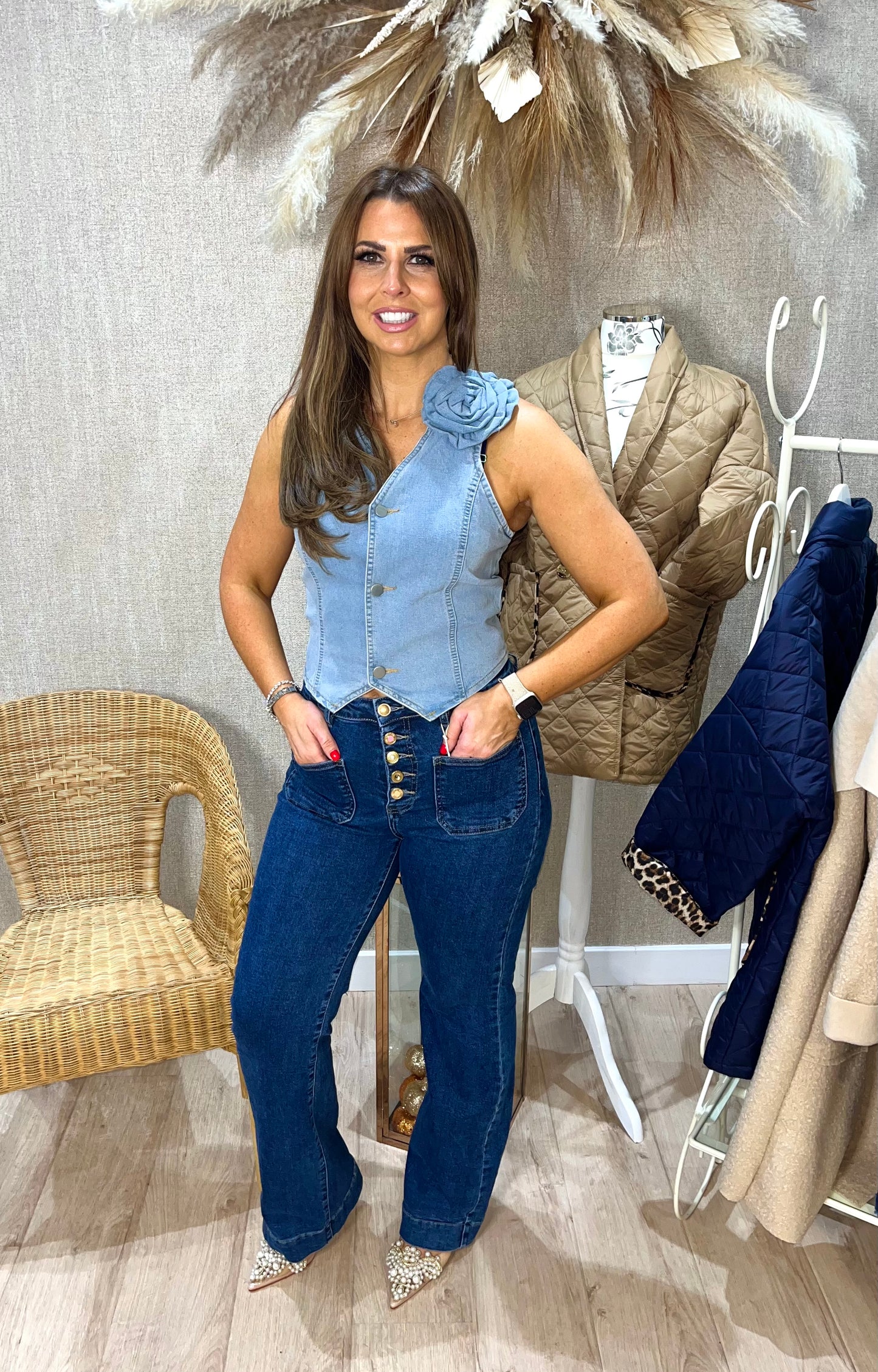 Rosie denim waistcoat