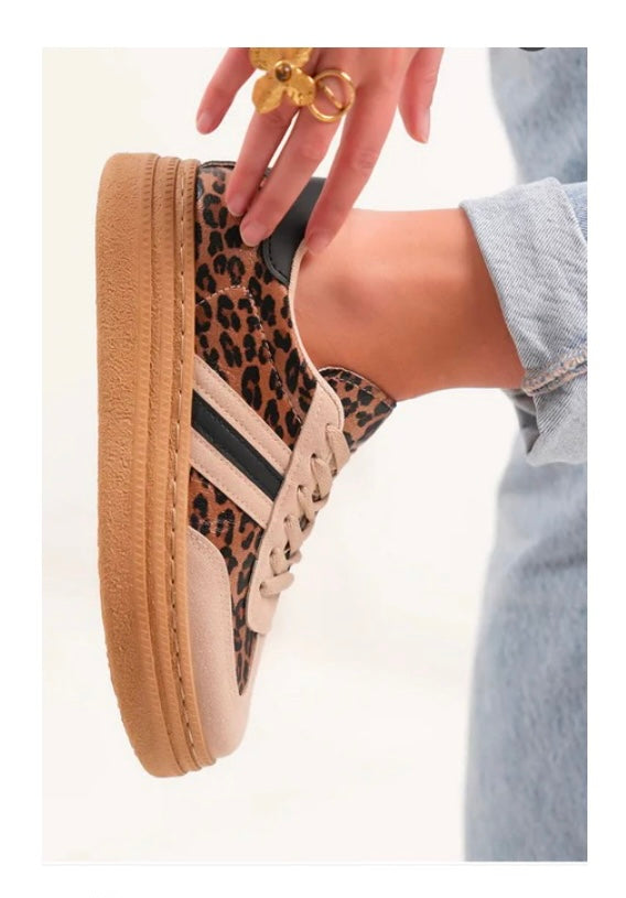Sami leopard print trainers