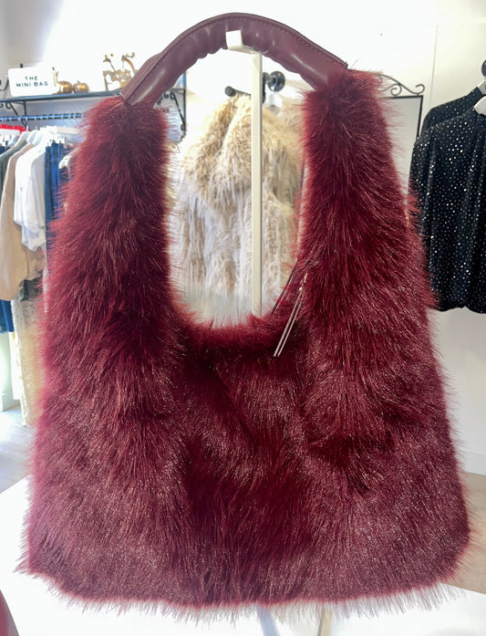 Callie faux fur shopper