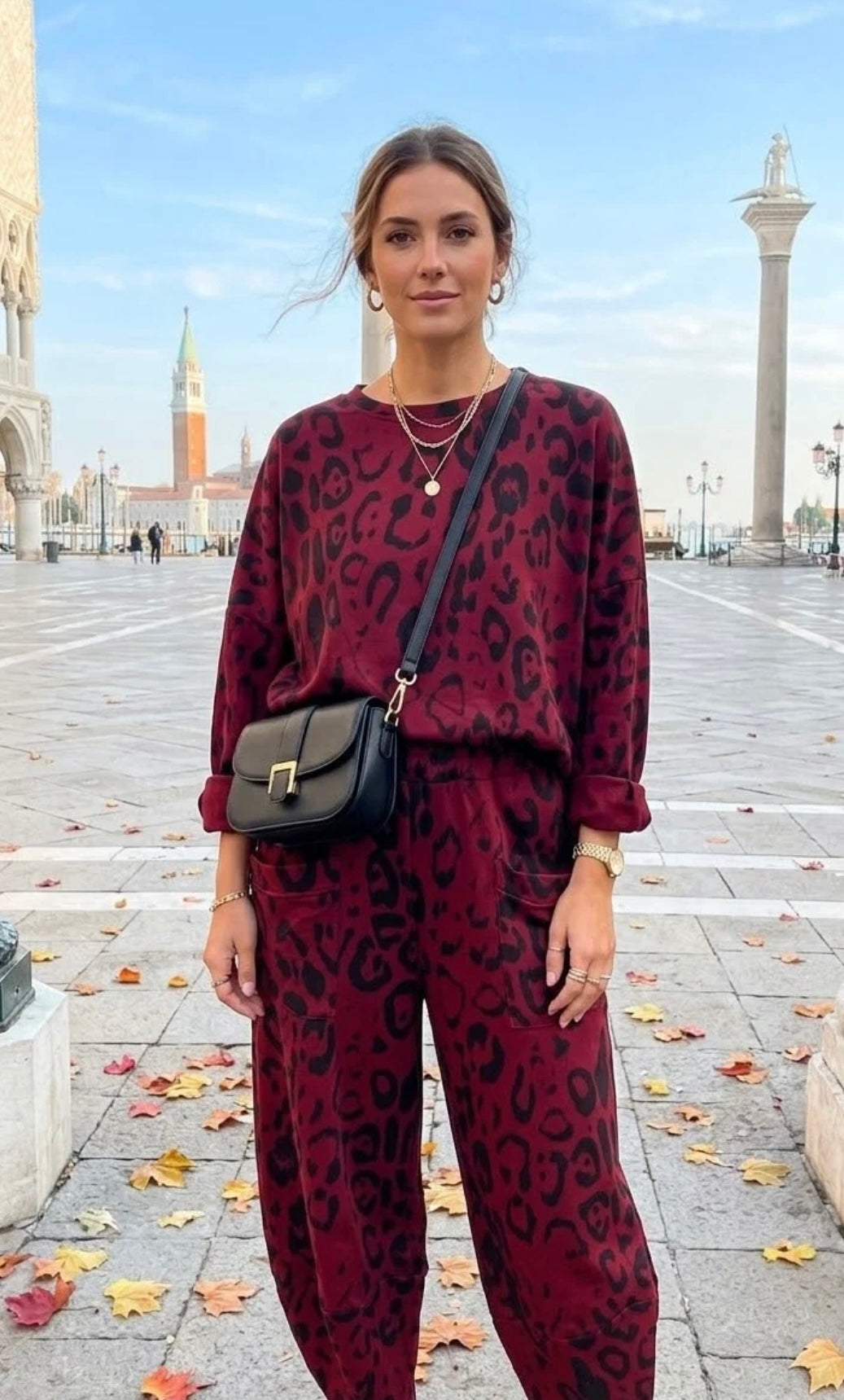 Ria leopard 2 piece set