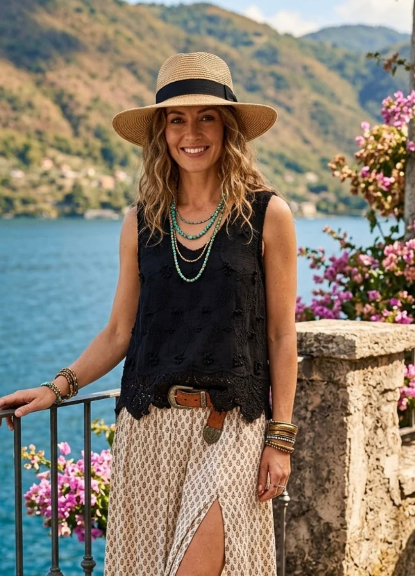 Mia crochet flower vest