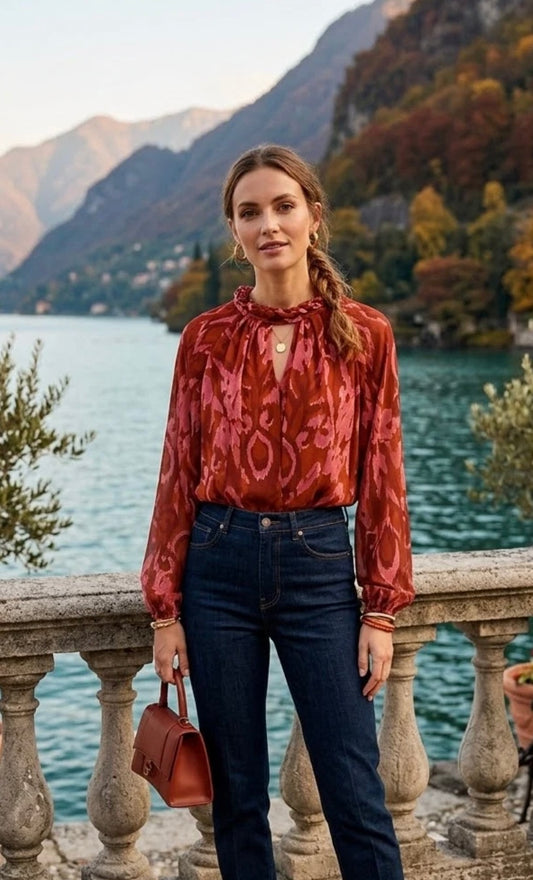 Rosie print blouse