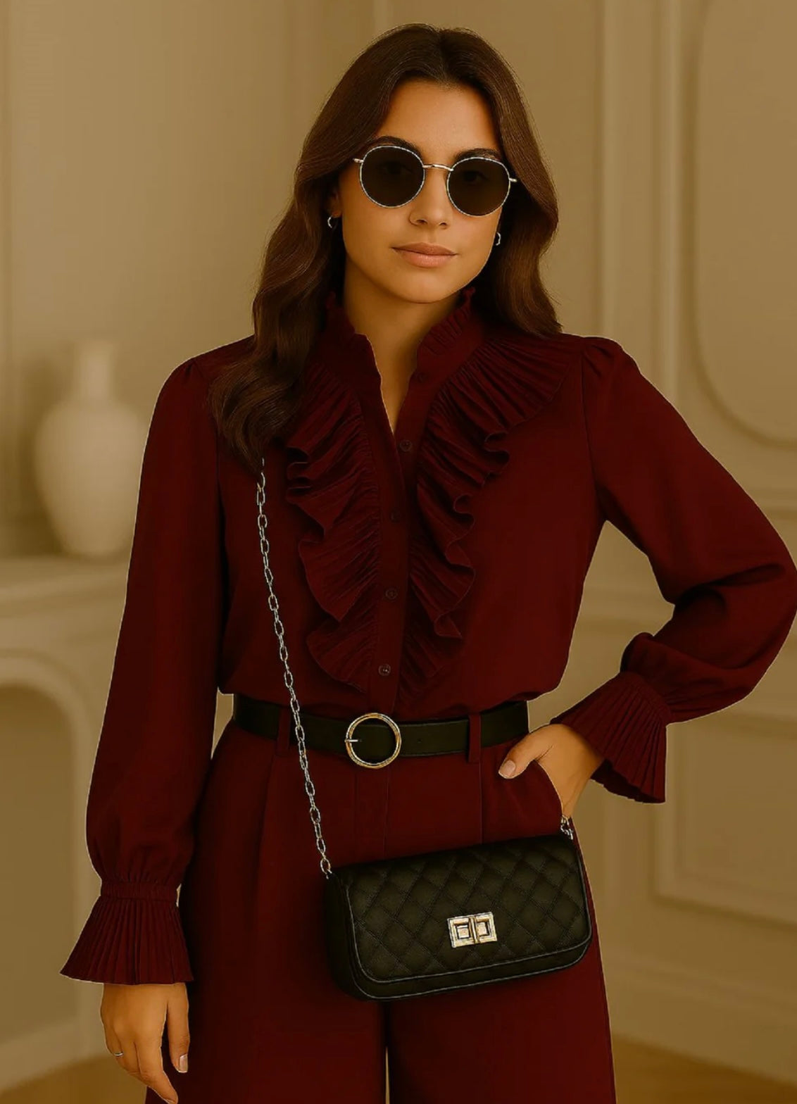 Ria ruffled shirt