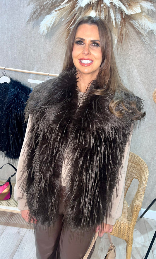 Angie faux fur gilet