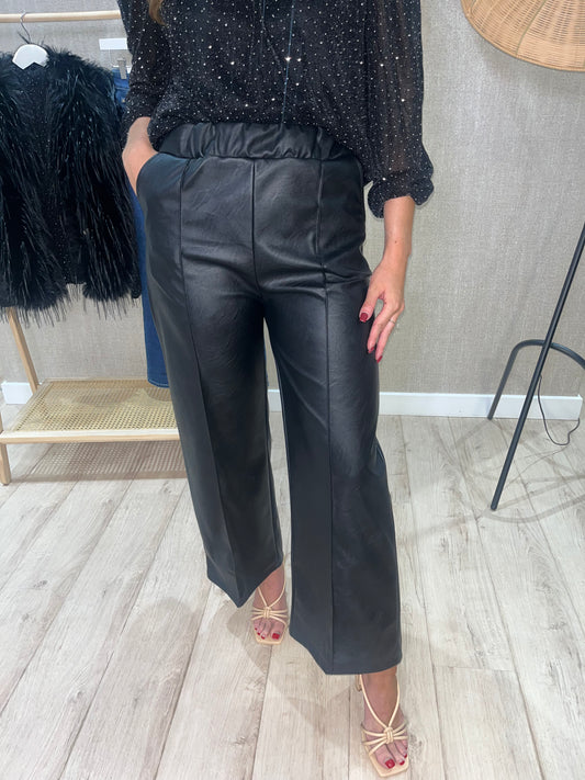 Ellie flared pleather trousers