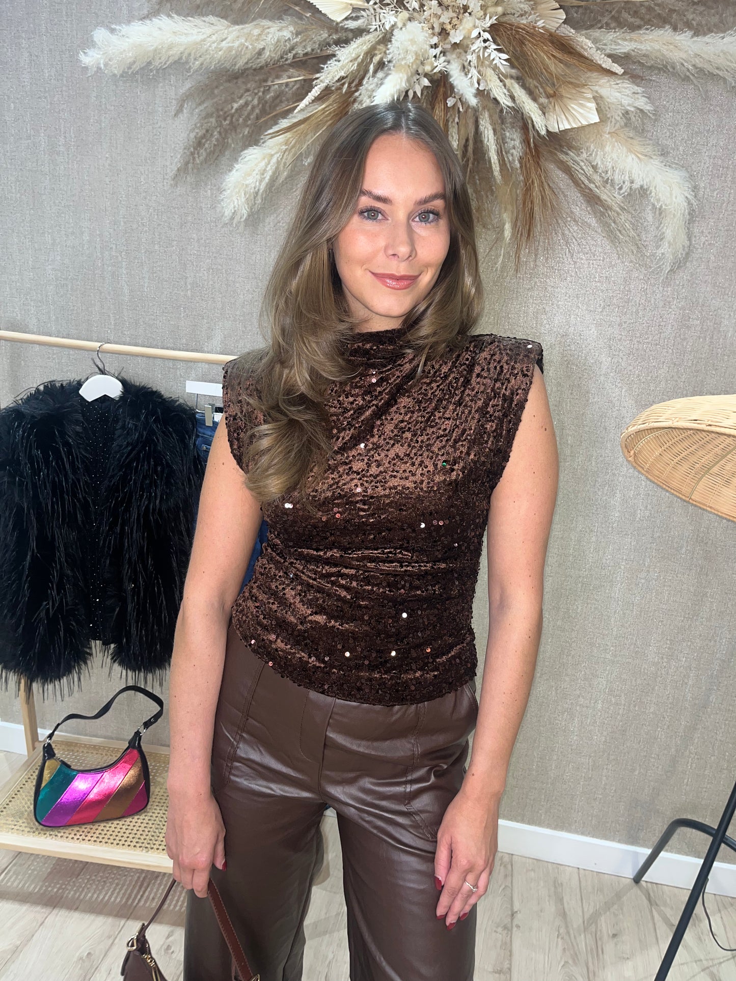 Sarah velvet sparkly top