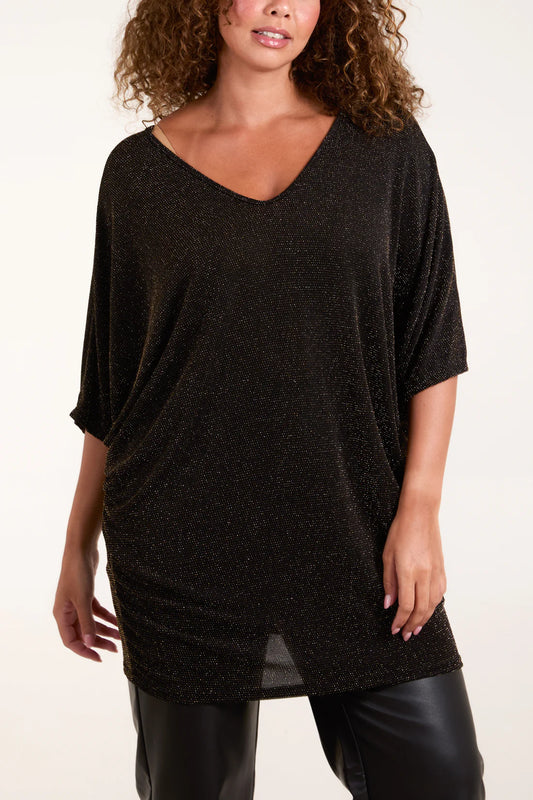 Belle lurex shimmer top