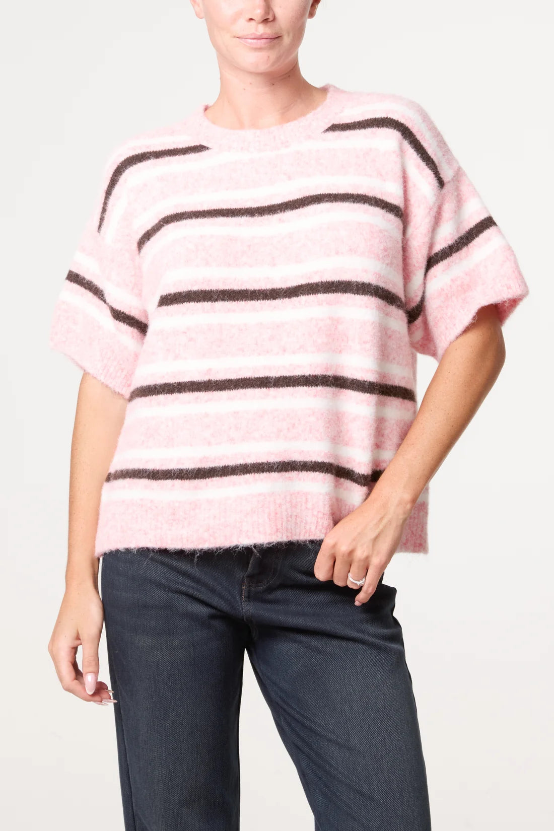 Gina strip knit top